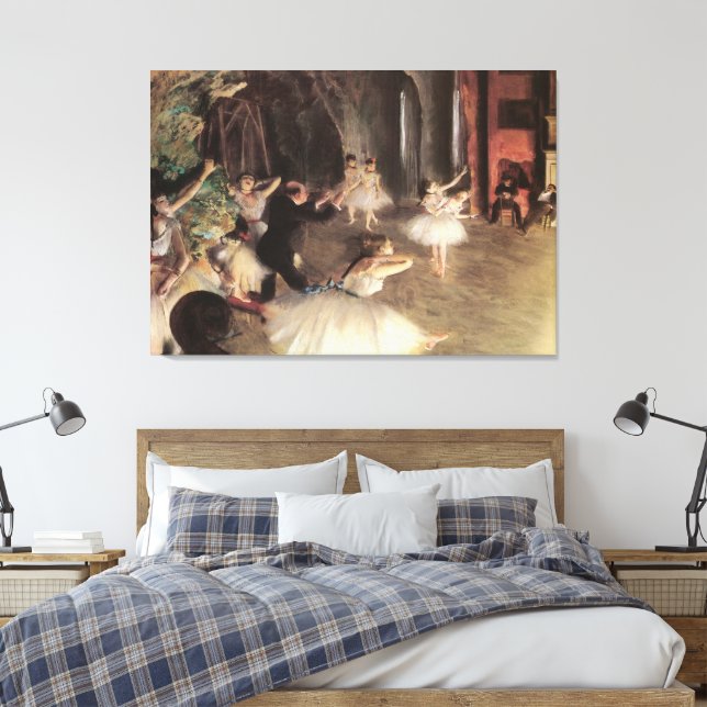 Impressão Em Tela Ensaio sobre o Palco de Edgar Degas (Insitu(Quarto))