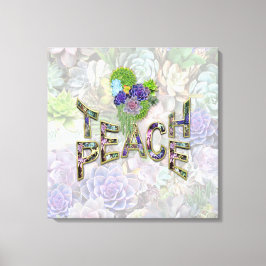 Impressão Em Tela Ensinar a paz na Terra