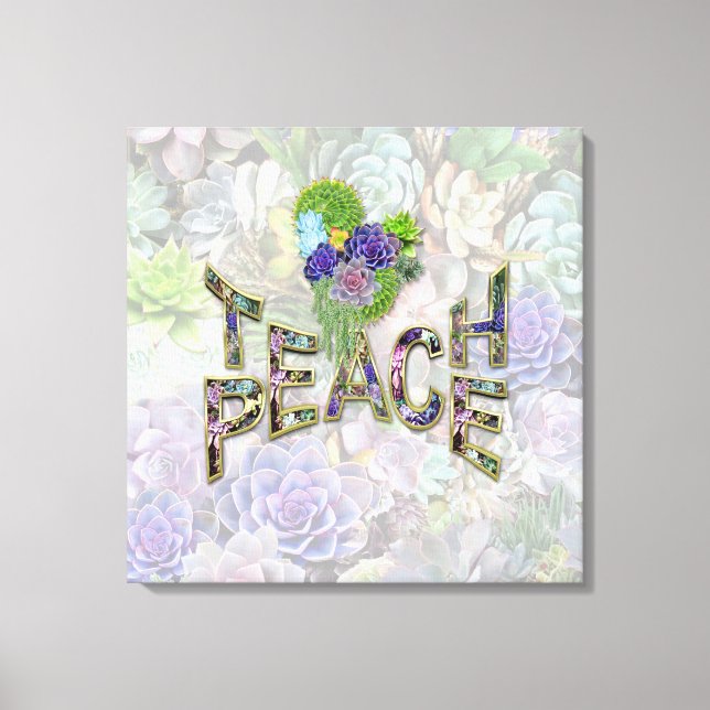 Impressão Em Tela Ensinar a paz na Terra (Frente)