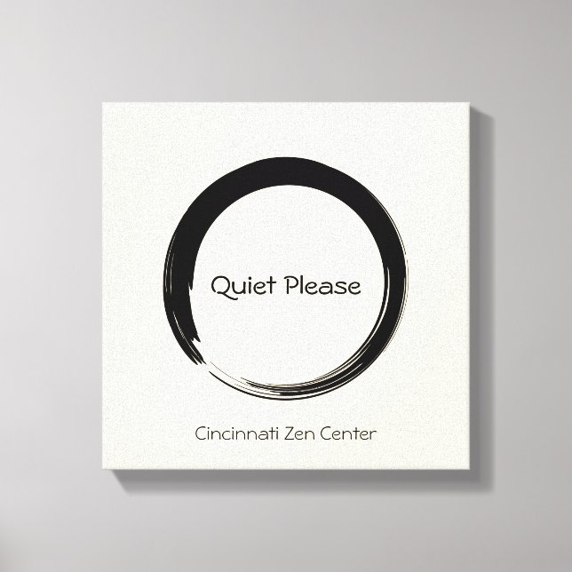 Impressão Em Tela Enso Circle, silêncio, por favor (Frente)