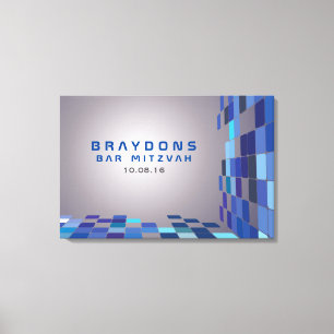 Impressão Em Tela Então, Bar DIGITAL Bat Mitzvah Sign in Conselho