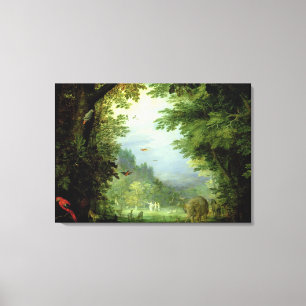 Impressão Em Tela Enterre ou o paraíso terrestre, detalhe de Adam e