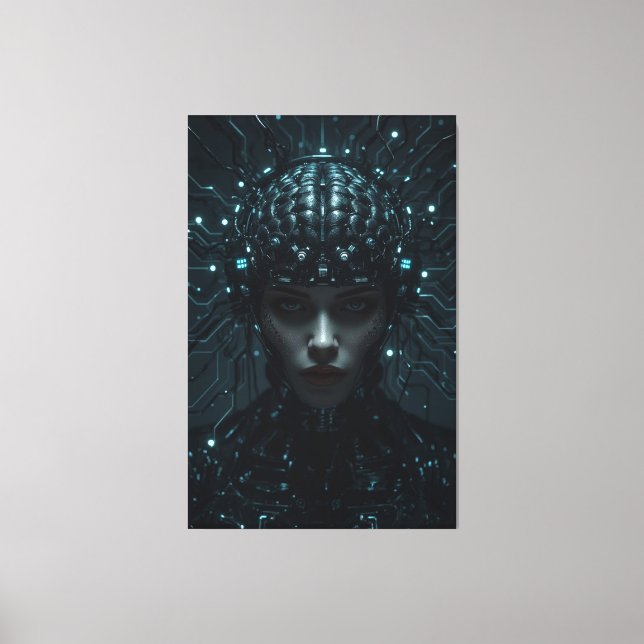 Impressão Em Tela Entidade Neural Cibernética (Frente)