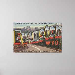 Impressão Em Tela Entrada às montanhas de Uinta - Evanston, WY