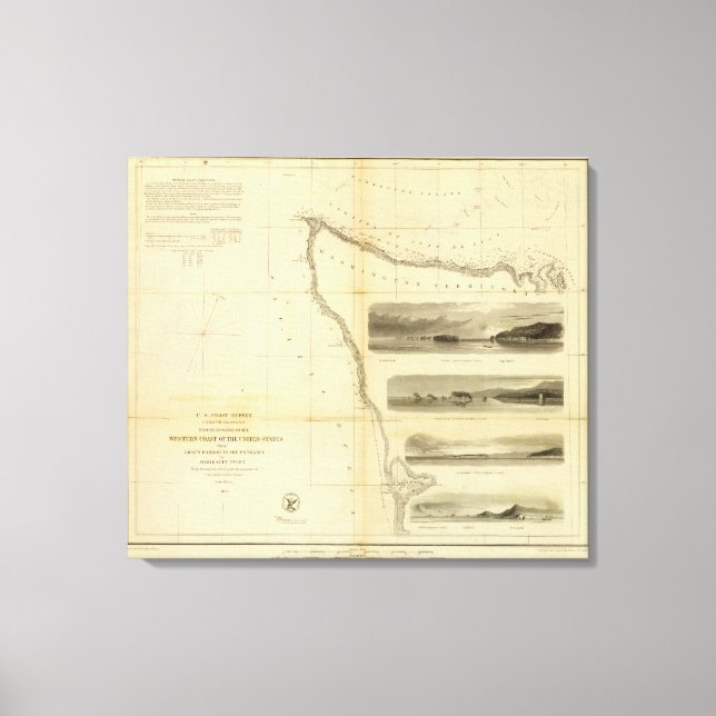 Impressão Em Tela Entrada de Almirante do Porto de cinza (Frente)