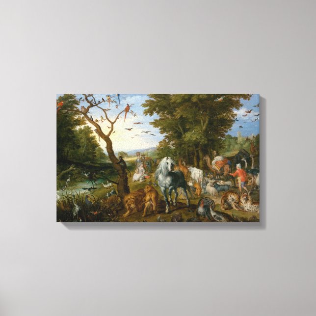 Impressão Em Tela Entrada dos animais na arca de Noah (Brueghel) (Frente)
