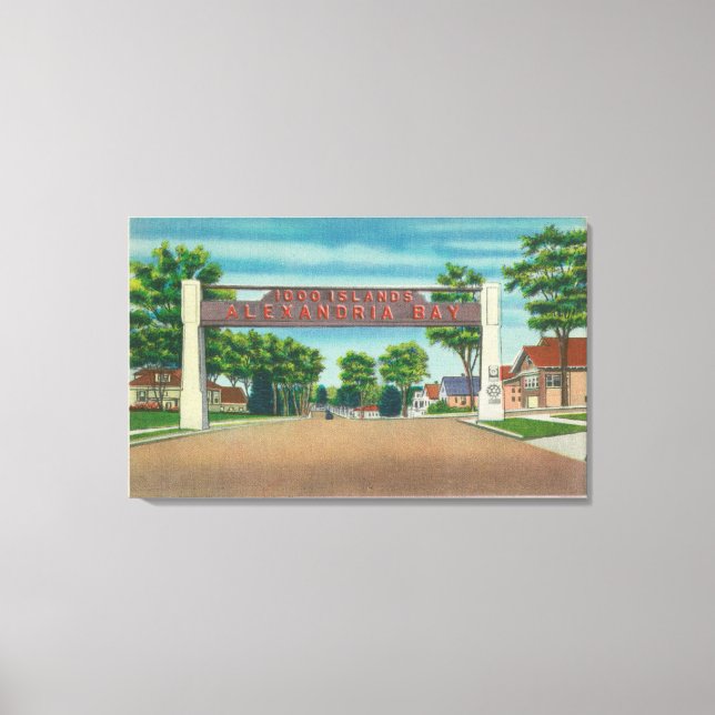 Impressão Em Tela Entrada para Alexandria Bay View (Frente)