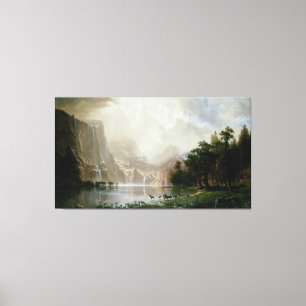 Impressão Em Tela Entre a serra montanhas de Nevada por Bierstadt