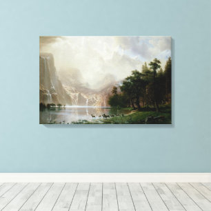 Impressão Em Tela Entre as montanhas de Sierra Nevada por Bierstadt
