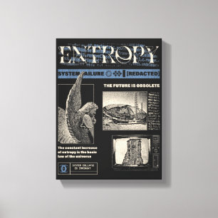 Impressão Em Tela Entropia - Design brutalista