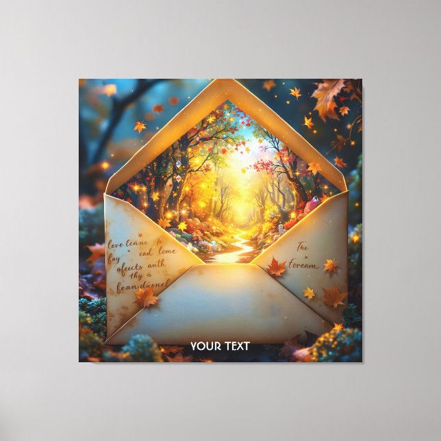 Impressão Em Tela Envelope de outono fantasioso e bonito (Frente)