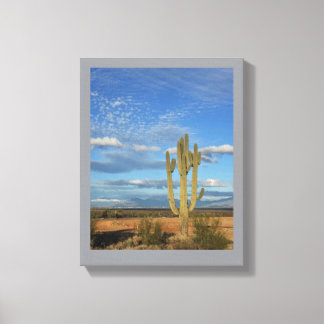 Impressão em Tela Envolvida de Cacto Saguaro do Ar