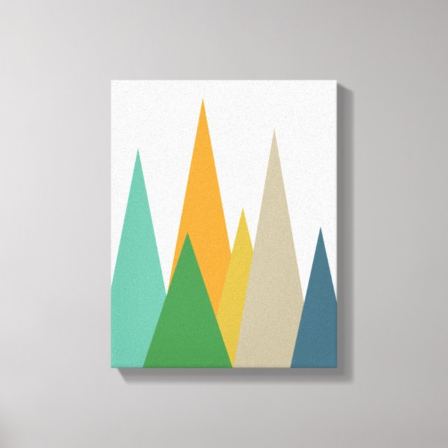 Impressão em Tela Envolvida de Montanhas Estilo Mo (Frente)