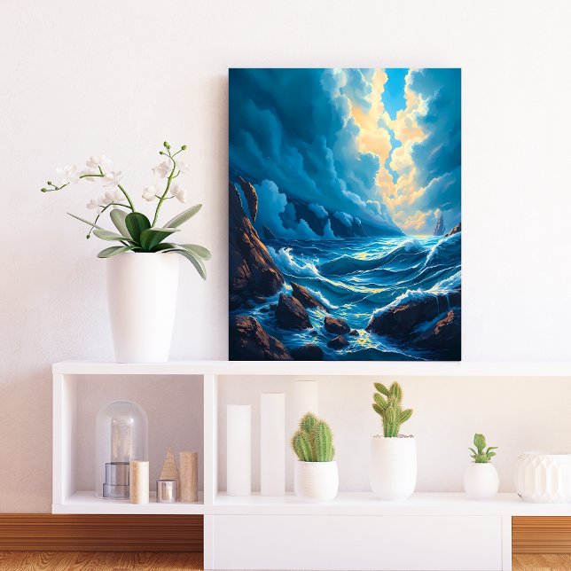 Impressão Em Tela Epic Storm Seascape Wall Art (Criador carregado)