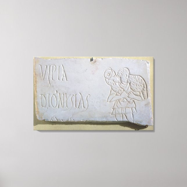 Impressão Em Tela Epitáfio com um alivio do Bom Pastor (Frente)