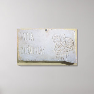 Impressão Em Tela Epitáfio com um alivio do Bom Pastor