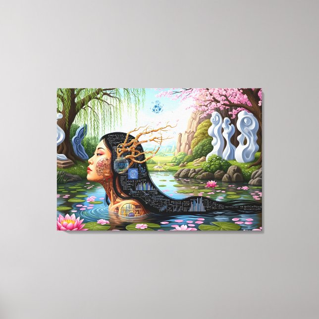 Impressão Em Tela "Equações no Sangue" - Um Retrato Digital (Frente)