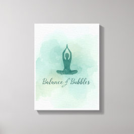 Impressão Em Tela Equilíbrio de Yoga e Bolhas para Festa de Yoga