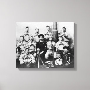 Impressão Em Tela Equipa de beisebol de USS Maine em Havana Cuba