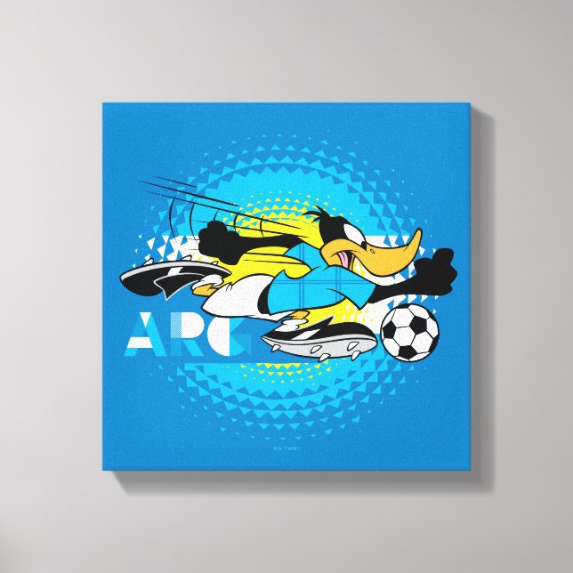 Impressão Em Tela Equipe Argentina de Futebol Gráfico do DAFFY DUCK™ (Frente)