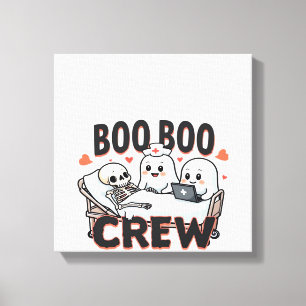 Impressão Em Tela Equipe Boo Boo Fofa Enfermeira de Halloween Fantas