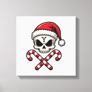 Impressão Em Tela Equipe Candy Cane Caveira Natal 2025 Homens Divert