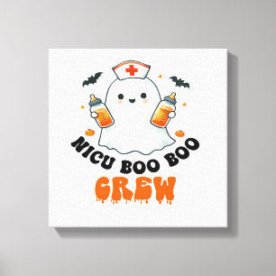 Impressão Em Tela Equipe do Nicu boo boo no Halloween,Equipe Nicu Bo