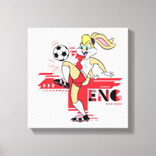 Impressão Em Tela Equipe Lola Bunny Inglaterra Gráfico de Futebol