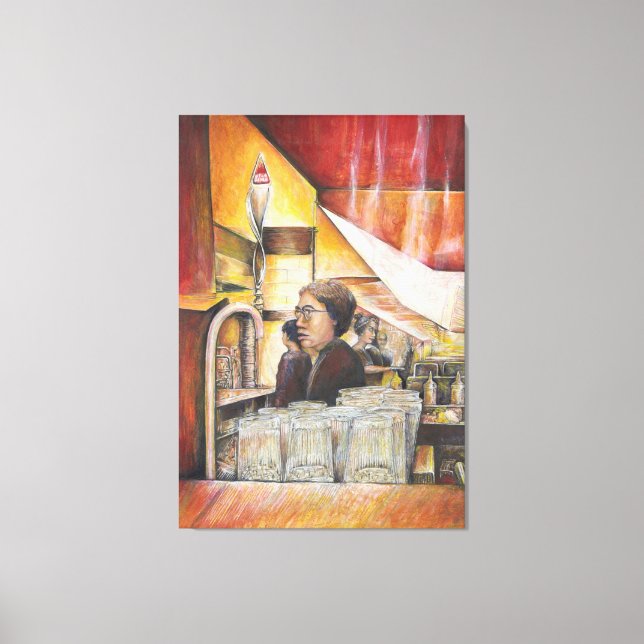 Impressão Em Tela Equivalente Luminoso de Emoções Apaixonadas (Frente)