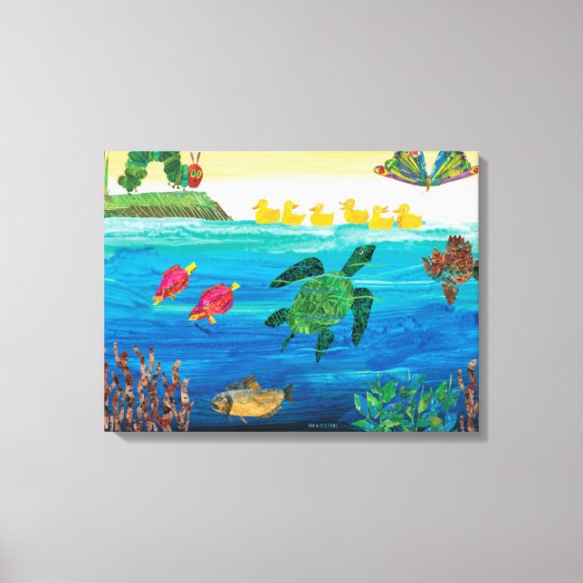 Impressão Em Tela Eric Carle | Cena Colorida de Pond (Frente)