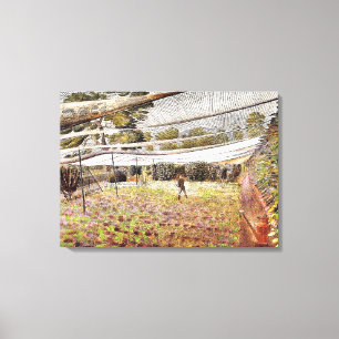 Impressão Em Tela Eric Ravilious trabalho de arte, Strawberry Nets