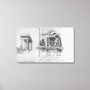 Impressão Em Tela Erigindo Porticos na rua de Newham