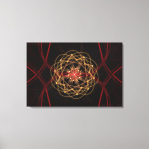 Impressão Em Tela Erupção Fractal Atômica