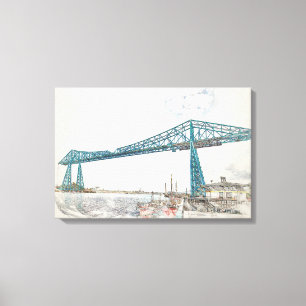 Impressão Em Tela Esboço Artístico da Ponte Transportadora de Middle