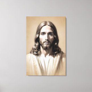 Impressão Em Tela Esboço de Jesus 6