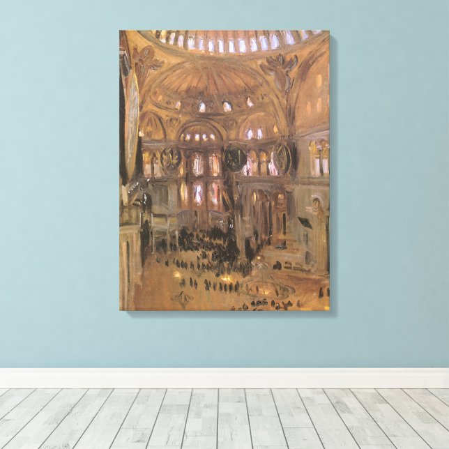 Impressão Em Tela Esboço de Santa Sofia por John Singer Sargent (Insitu(piso de madeira))