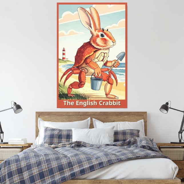 Impressão Em Tela Esboço engraçado de coelho (Insitu(Quarto))