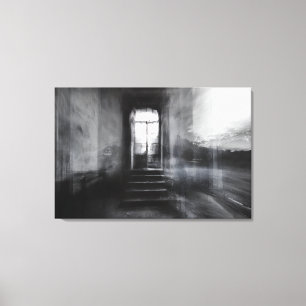 Impressão Em Tela Escadaria Abandonada Portal Fantasmagórico Desfoqu