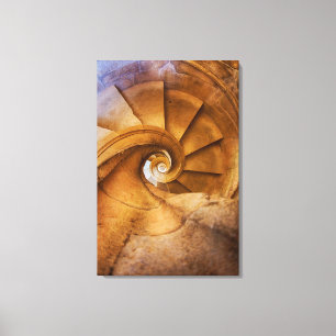 Impressão Em Tela Escadaria em espiral descendente, Portugal