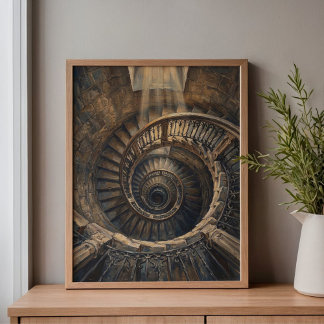 Impressão Em Tela Escadaria em Espiral Nautilus de Barcelona