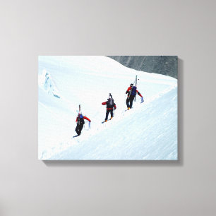 Impressão Em Tela Escaladores, Mont Blanc, França