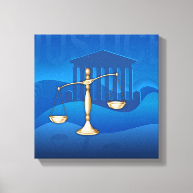 Impressão Em Tela Escalas de Justiça (Frente)