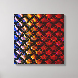 Impressão Em Tela Escalas Rústicas De Sereia 