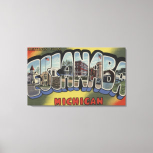 Impressão Em Tela Escanaba, Michigan - grandes cenas da letra