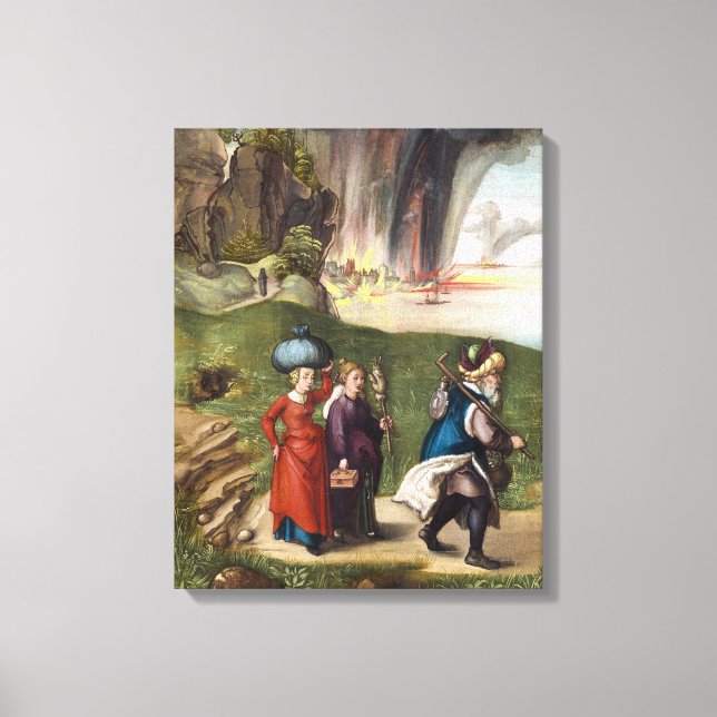 Impressão Em Tela Escape de Lot - Albrecht Durer - c1496 (Frente)