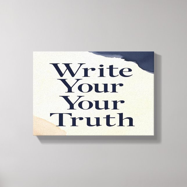 Impressão Em Tela Escreva Sua Verdade 2 amplo (Frente)