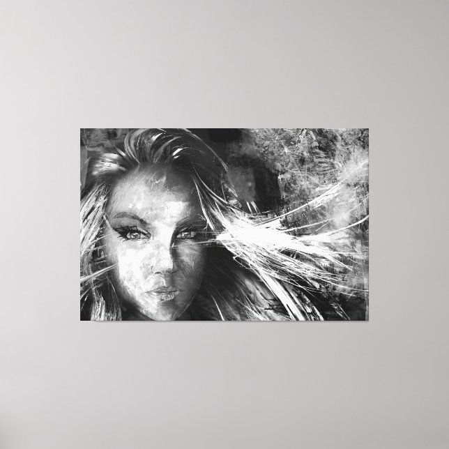 Impressão Em Tela Escrito pelo Vento (Frente)