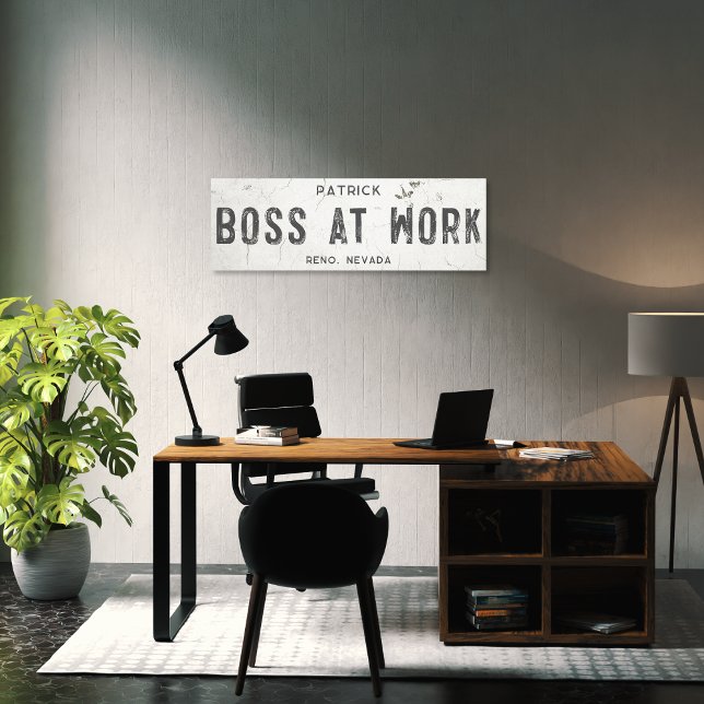 Impressão Em Tela Escritório Rustic Modern Farmhouse Boss (Criador carregado)