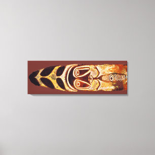 Impressão Em Tela Escudo Ancestral Tribal Maori em Lona