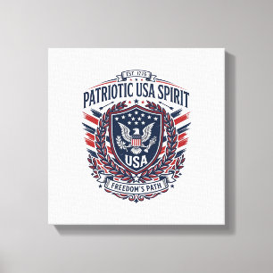 Impressão Em Tela Escudo de Liberdade Patriótica Ícones e Símbolos V